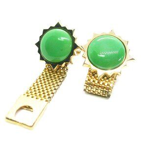 Vintage Cuff Links Mesh Wrap Cufflinks gold tone Men's Formal Wedding Jewelry